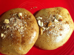 PB protein cookies, almond streusel