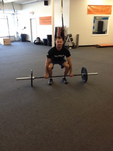 Bottom position of the floor to overhead challenge