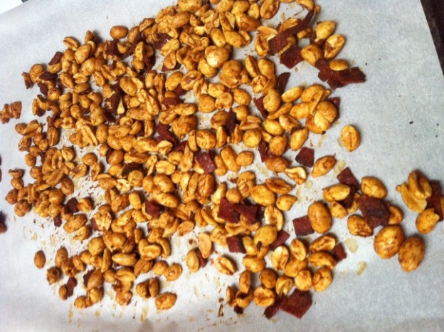 Maple-Glazed Peanuts & Bacon